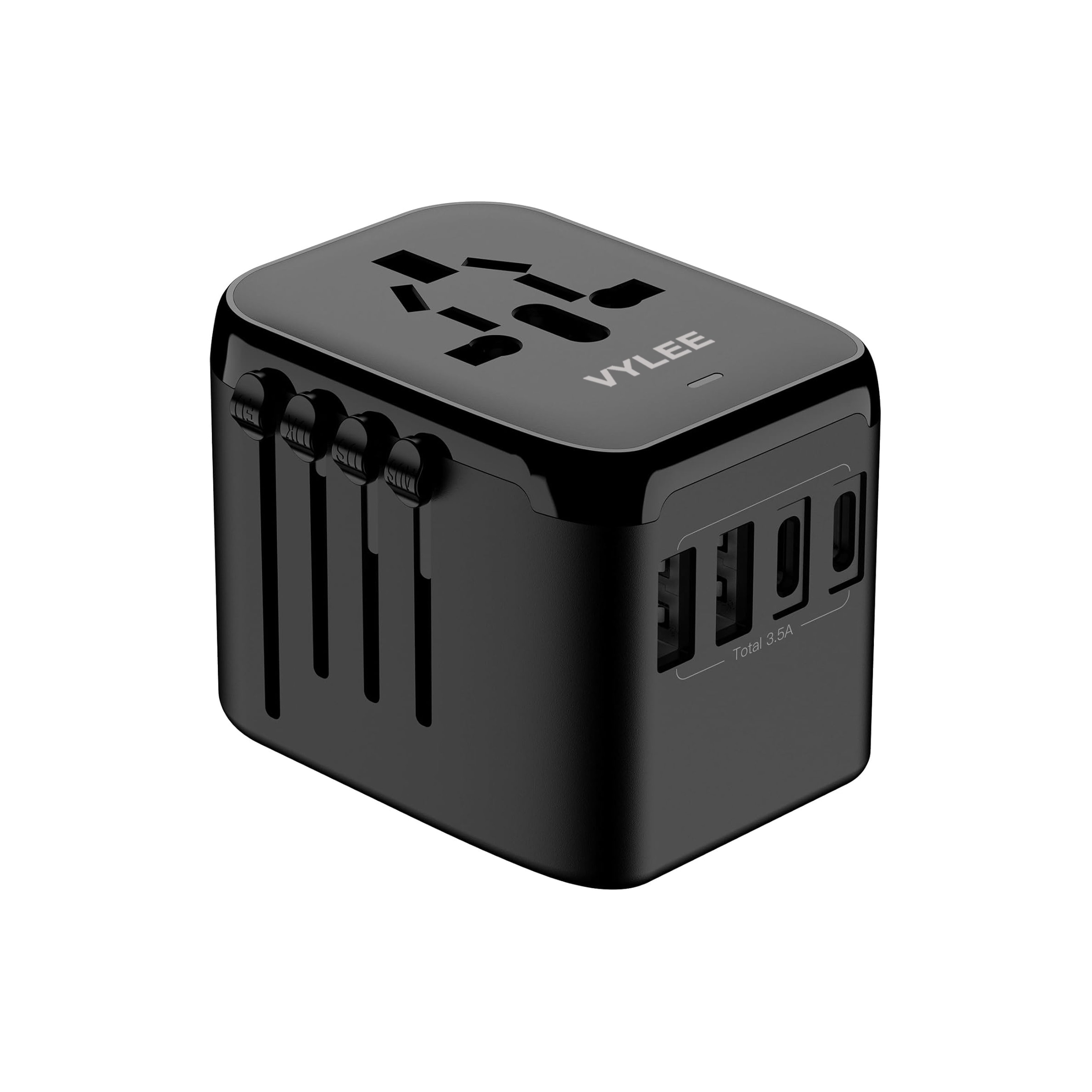 4-Port USB Charger (3.5A, Black)