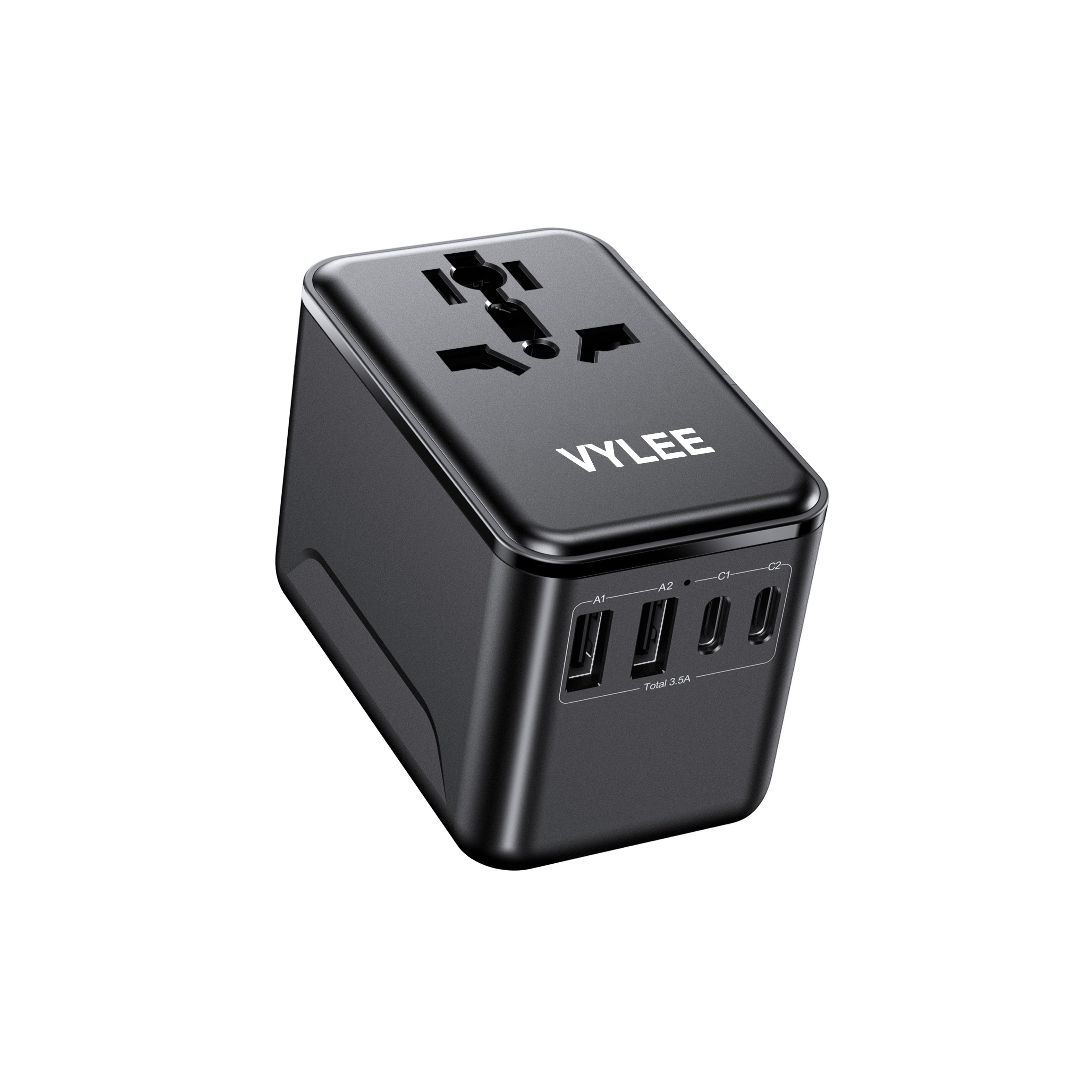 2C2A Dual USB Charger 3.5A (Black)