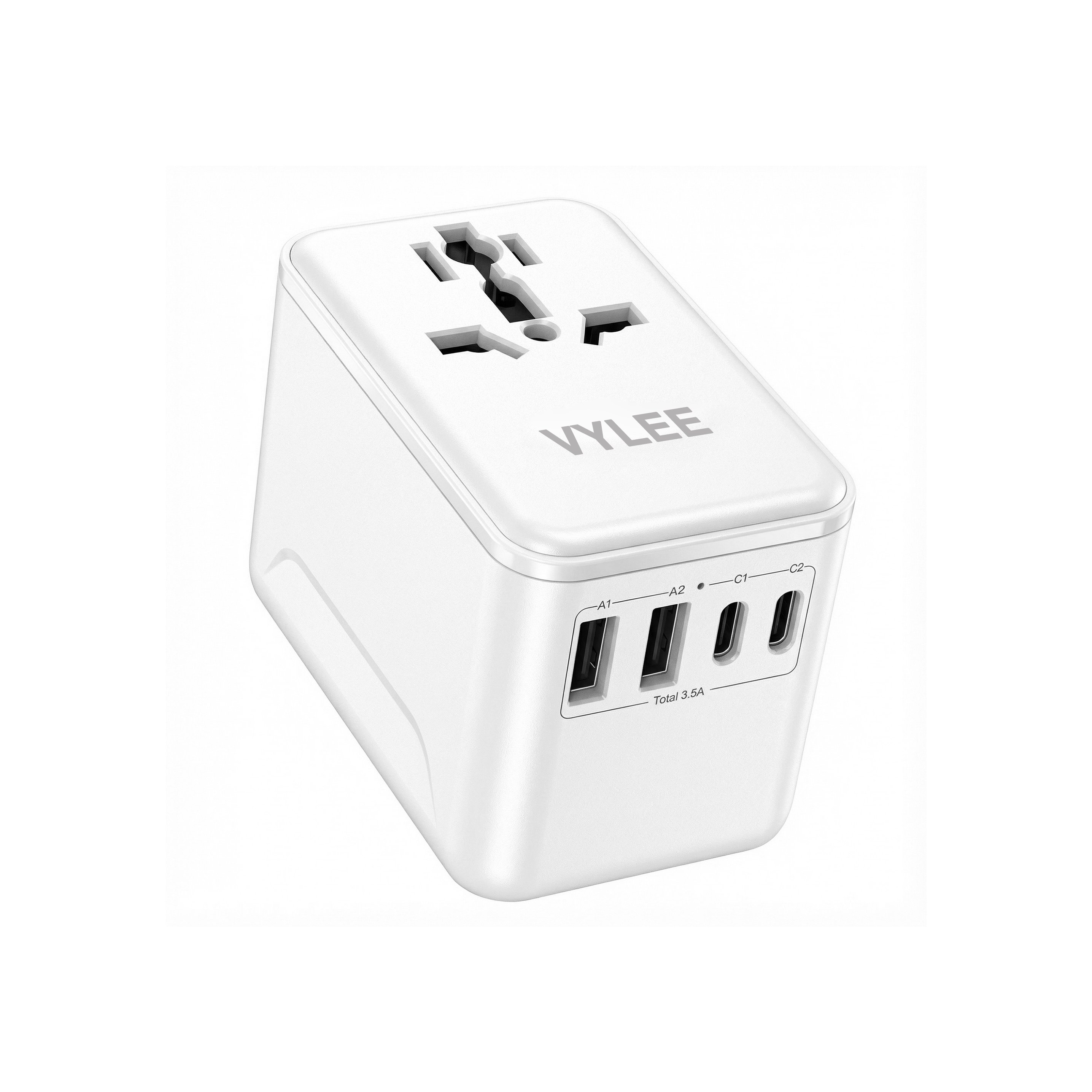 2C2A Dual USB Charger 3.5A (White)