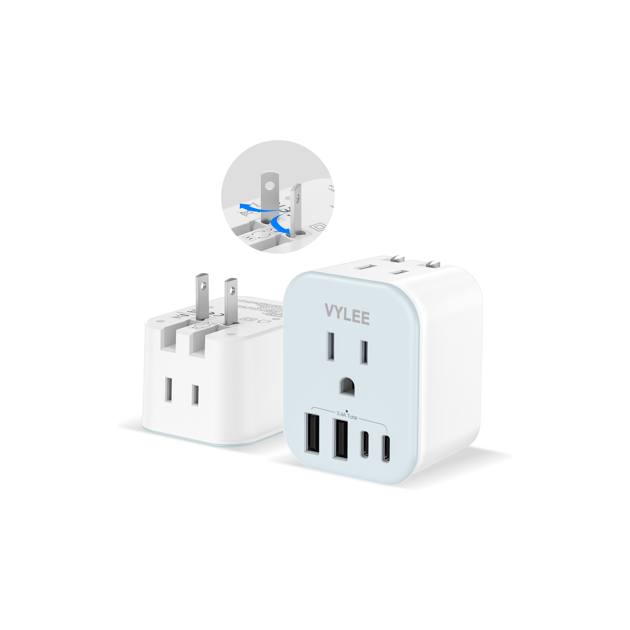 Foldable Plug USB Charger (US)
