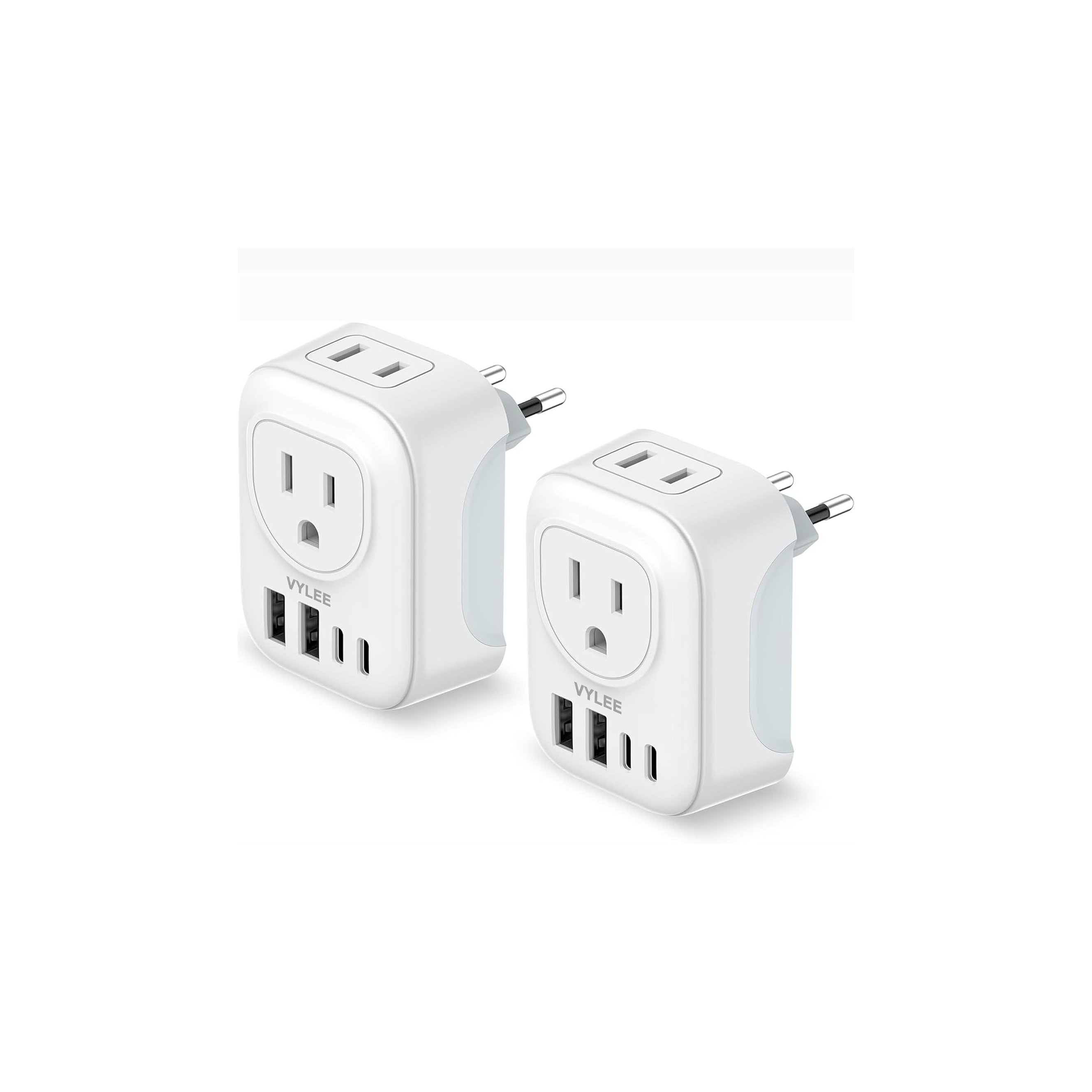 Compact Foldable Travel Charger (2-Pack)