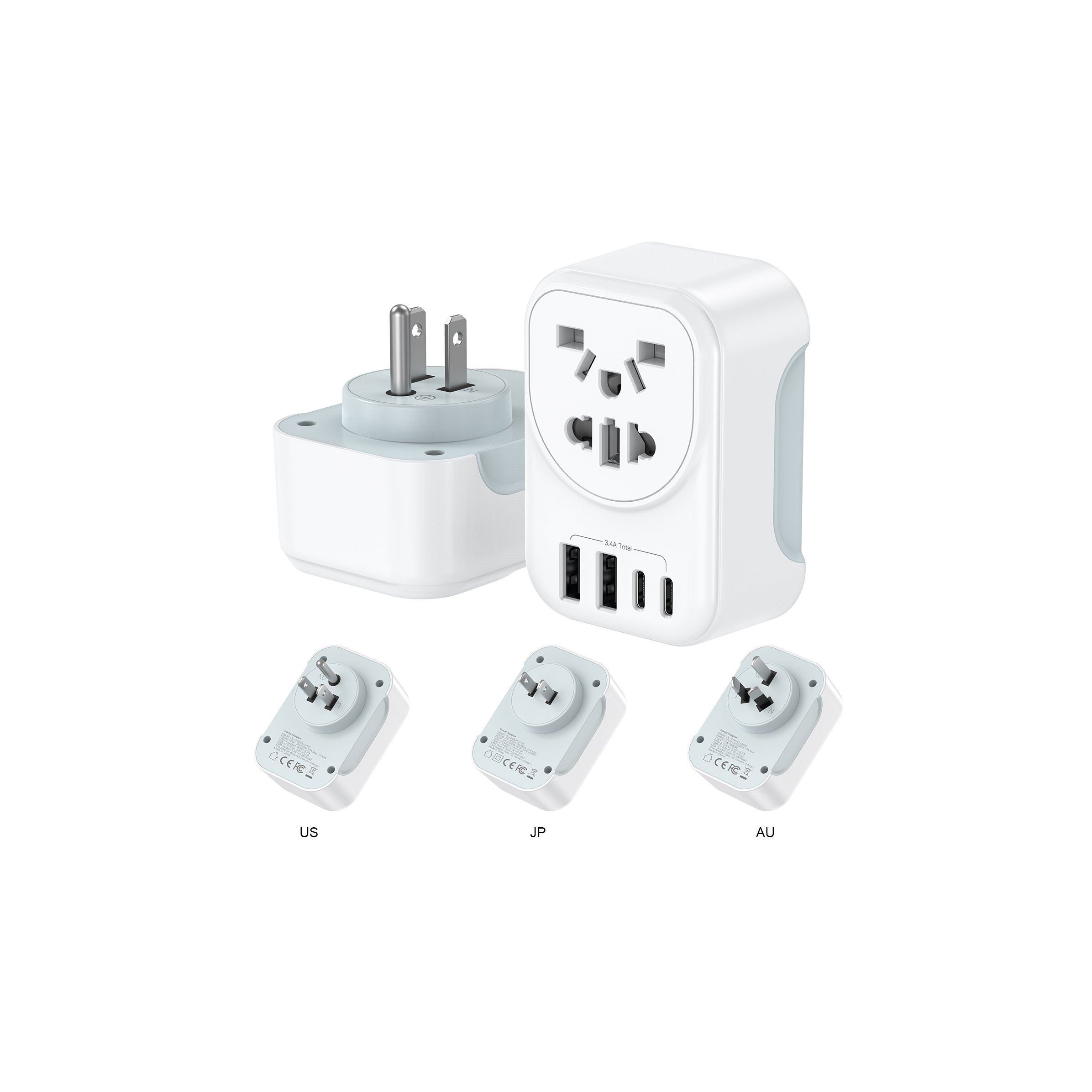 Foldable Plug Travel Adapter (US)